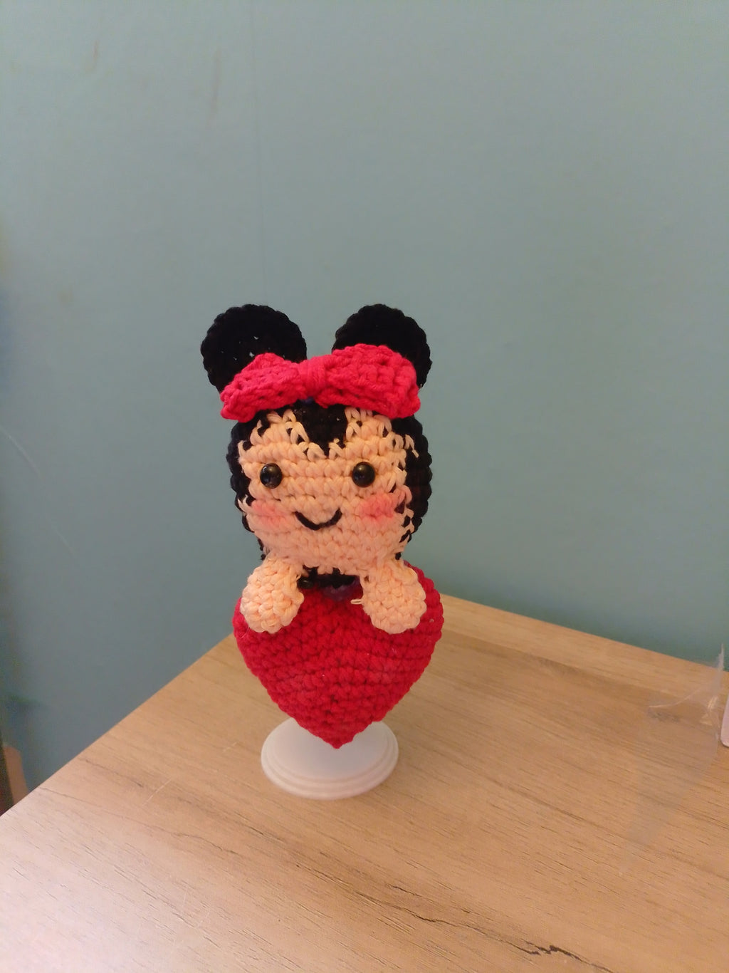Mickey Mouse cœur au crochet fait main